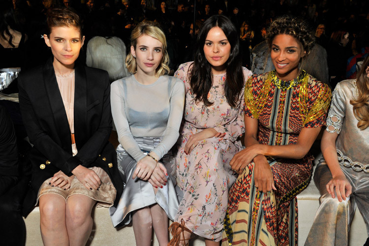 Kate Mara, Emma Roberts, Atlanta De Cadenet Taylor and Ciara in H&M ©Stephane Feugere