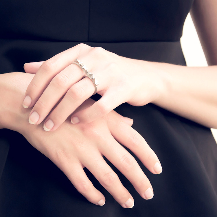 Zwei-Finger-Ring Silber von Stilnest