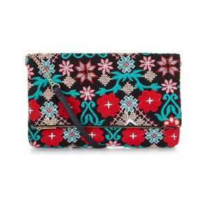 Clutch mit Retro Blumen