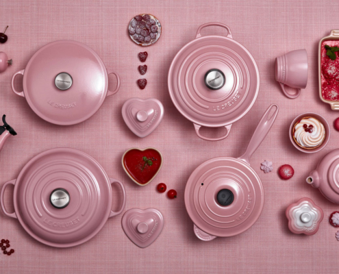 Geschirr von Le Creuset in Rosa