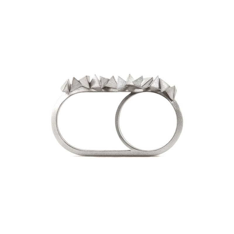 Ring für zwei Finger in Silber