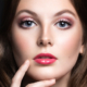Make-up in der Trendfarbe Rosé