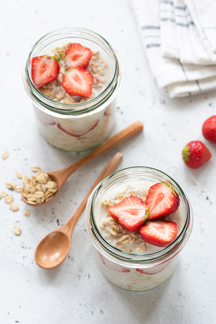 overnight oats erdbeeren