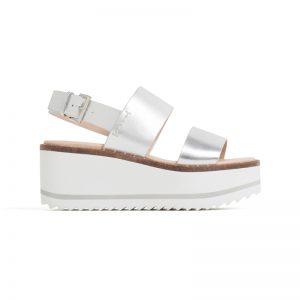 Weisse Plateau Sandale von ZARA