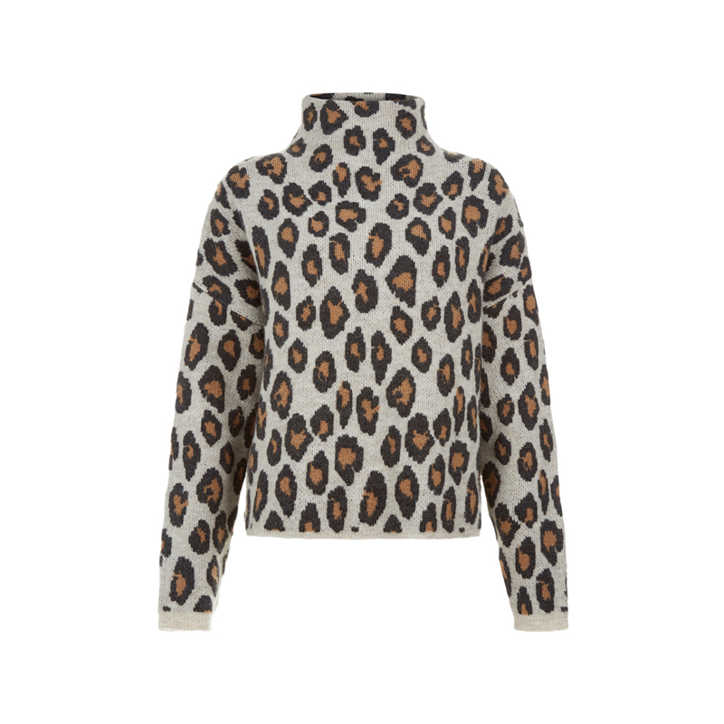 Pullover mit Leoparden-Muster