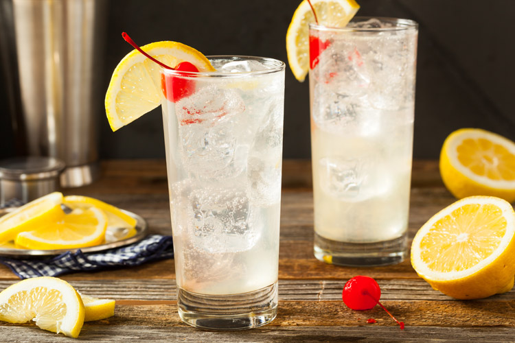 skinny drinks gin fizz