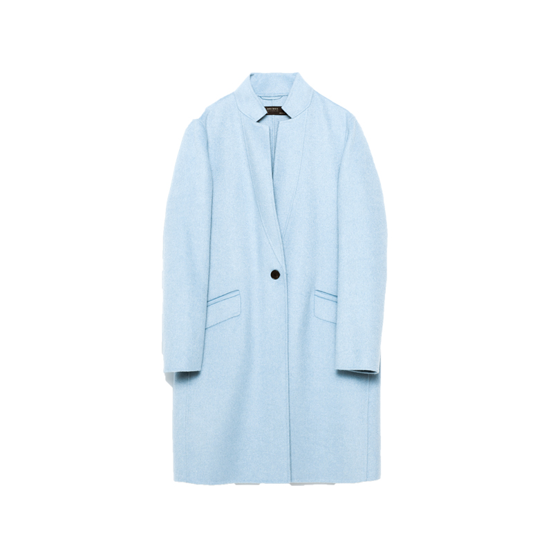 Hellblauer Mantel von Zara