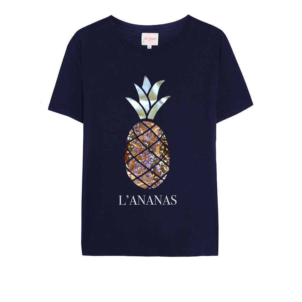 shirt blue ananas