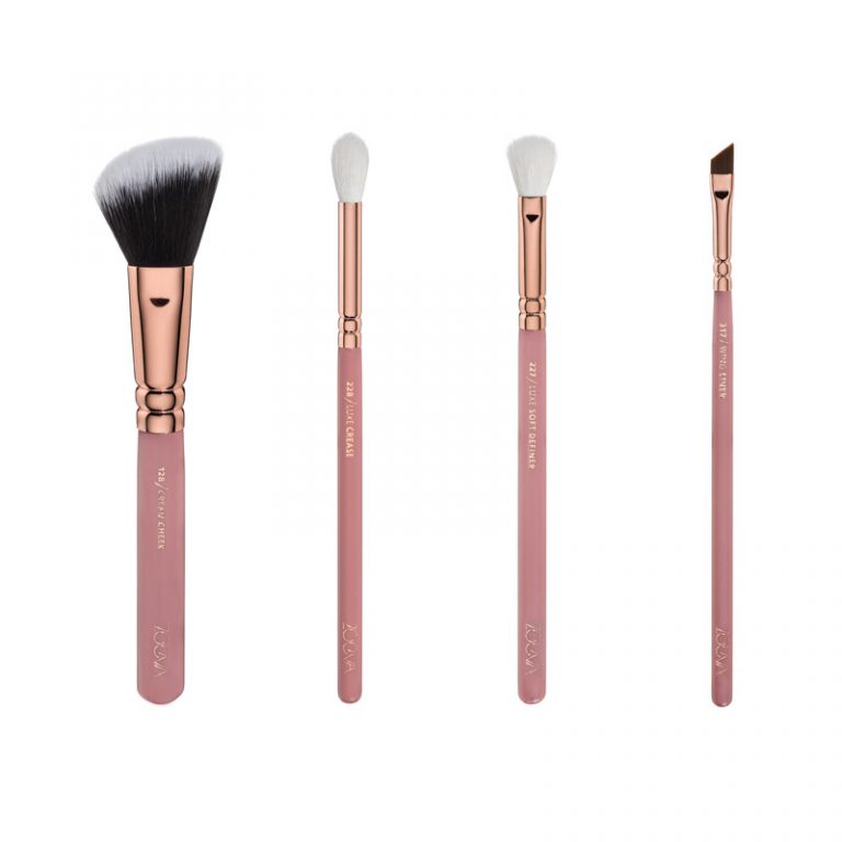 Brushworks Must-Have Pinsel-Set – 6 Pinsel + 1 Make-up-Schwamm, Vegan & Tierversuchsfrei