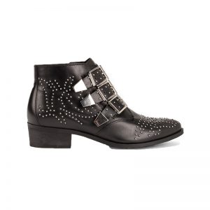 Schwarze Nieten-Boots von Bronx