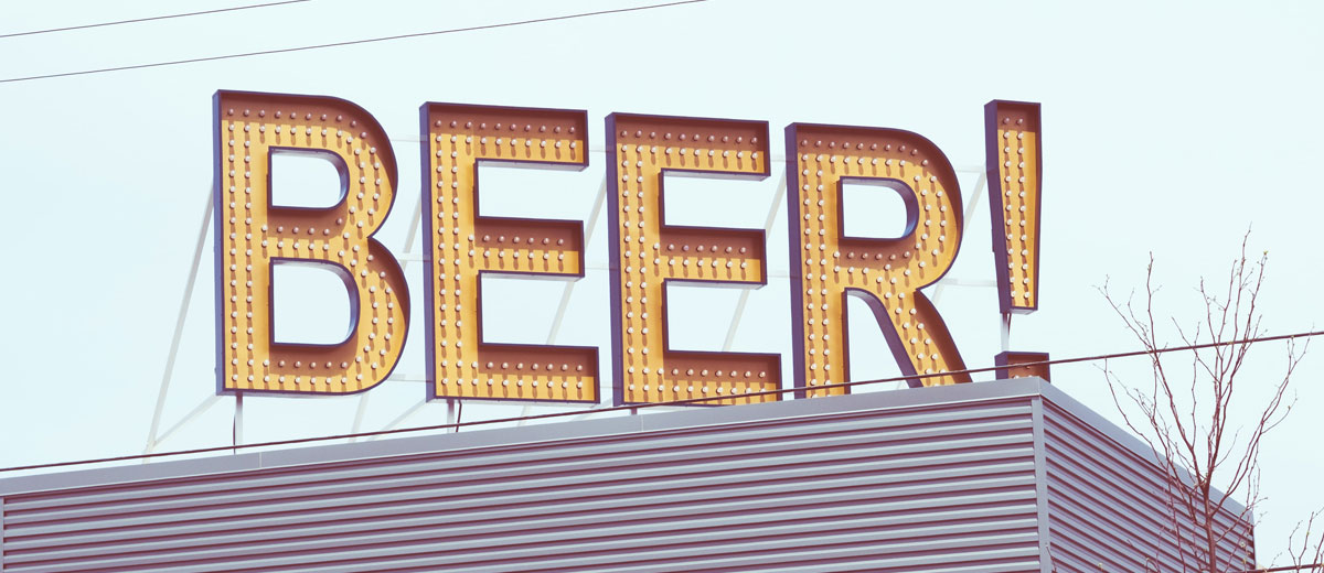 bier schild
