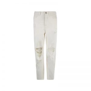 Weiße Destroyed Jeans