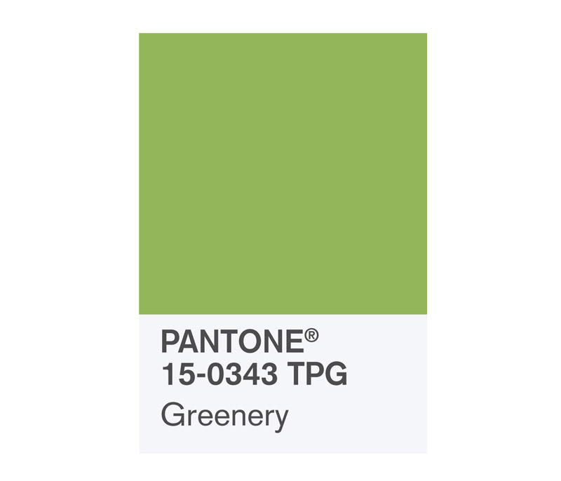 pantone greenery