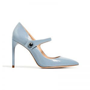 Hellblaue Lack-Pumps von ZARA