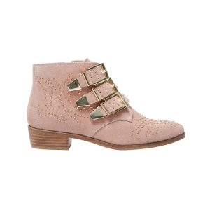 Rosa Boots mit Nieten