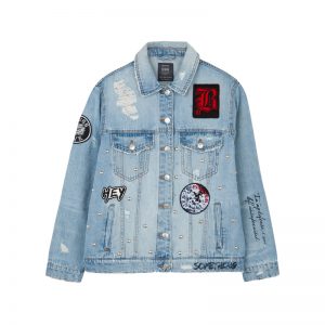 Jeansjacke mit Patches