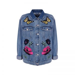 Jeansjacke mit Patches
