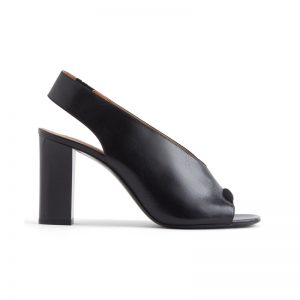 Schwarze V-Neck Pumps