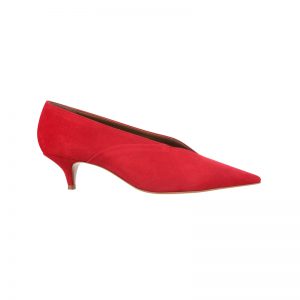 Rote V-Neck Pumps