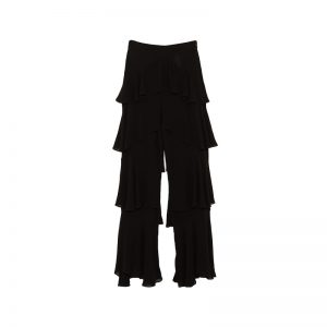 Schwarze Hose mit Volants von ZARA