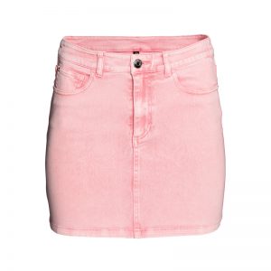Minirock aus Jeans in Rosa