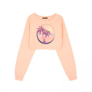 Sweatshirt mit Tropical Prints