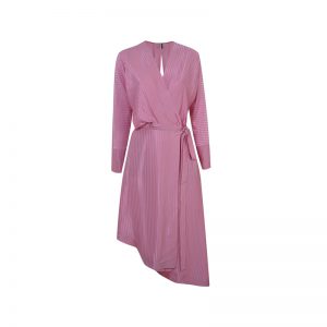 Pinkes Wickelkleid