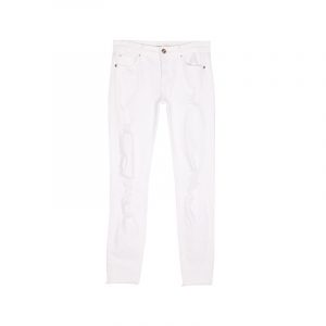 Weiße Destroyed-Jeans