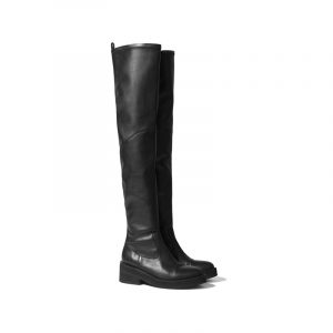 Schwarze Overknee Stiefel