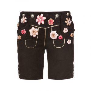 Trachten-Lederhose mit Blumen