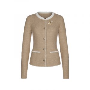 Trachten-Strickjacke in Beige