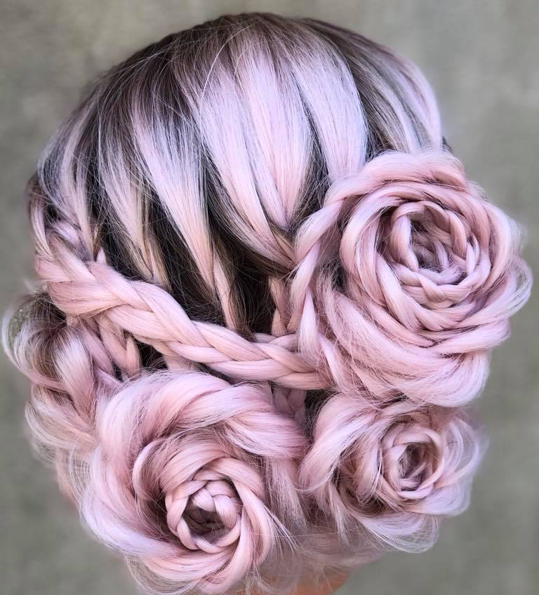 braidedandblonde rose braid