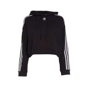 Schwarzer Cropped Hoodie