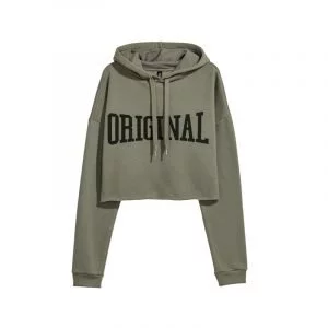 Grüner Cropped Hoodie