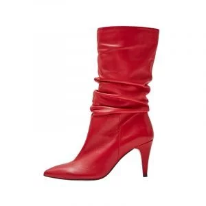 Rote Slouch Stiefel