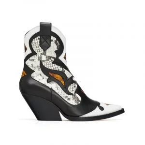 Schwarze Cowboy-Stiefelette