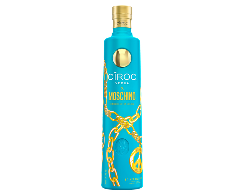 moschino wodka flasche