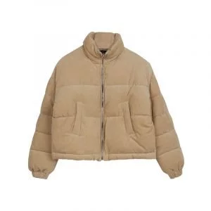 Daunenjacke in Beige aus Cord