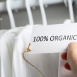 kleiderstange mit schild 100 prozent organic