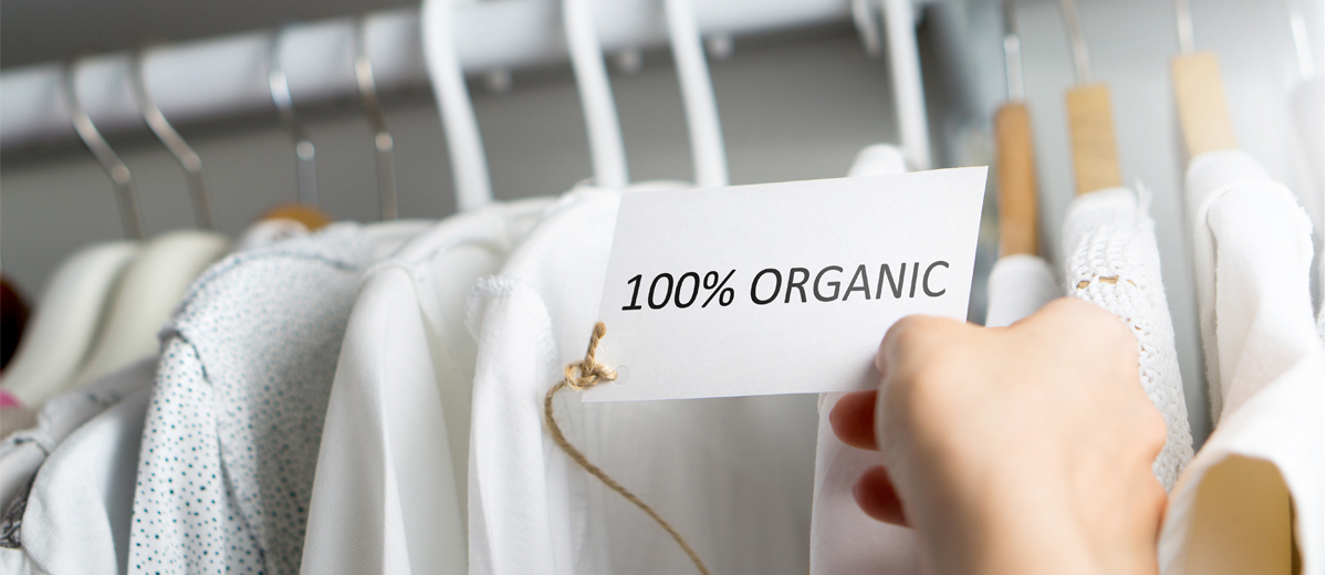 kleiderstange mit schild 100 prozent organic