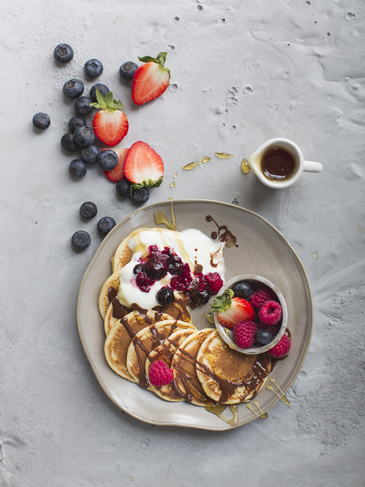 pancakes mit beeren