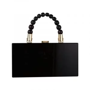 produktbild schwarz kleine henkeltasche mit perlen