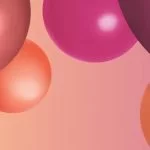 Pink Orange und Mauve Bubbles