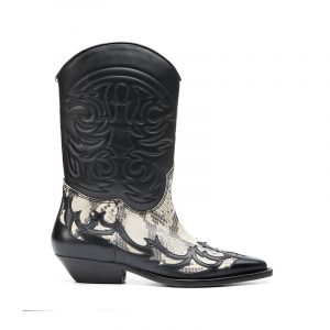 Cowboy Stiefel von Mango mit Snakeprint-Detail