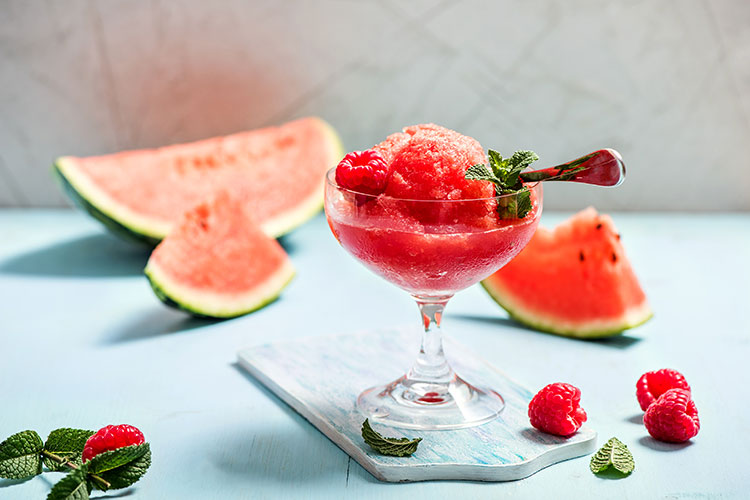 watermelon frose glas