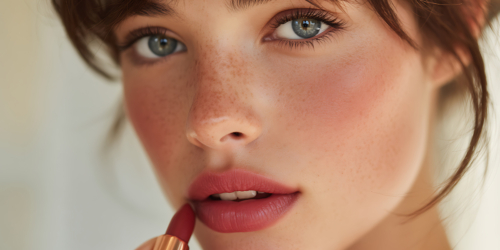 frau lippenstift