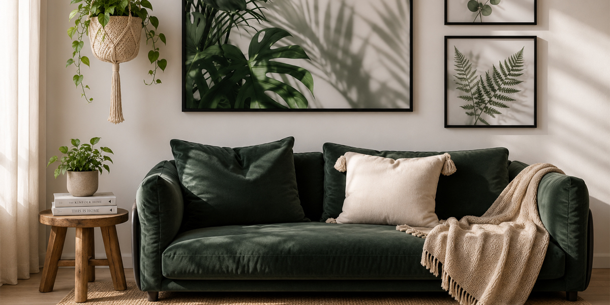 gruenes sofa